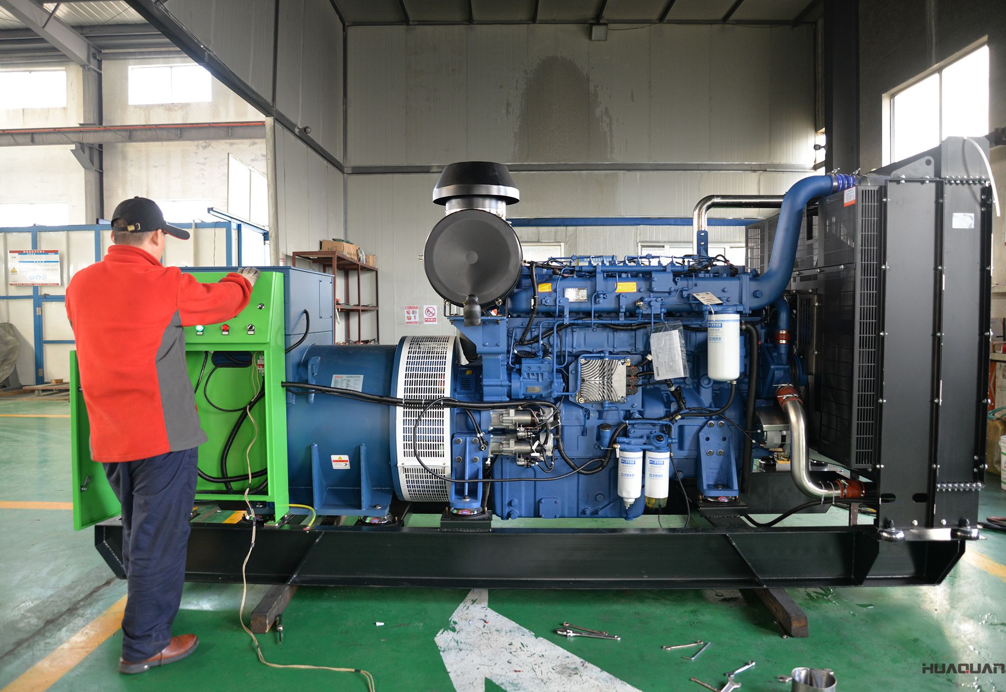 華全動力600kw自動化發電機組于2018年4月9日發往山東聊城