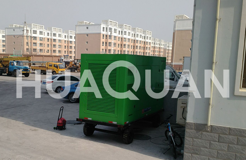 山東食品廠450kW移動式發(fā)電機組電站